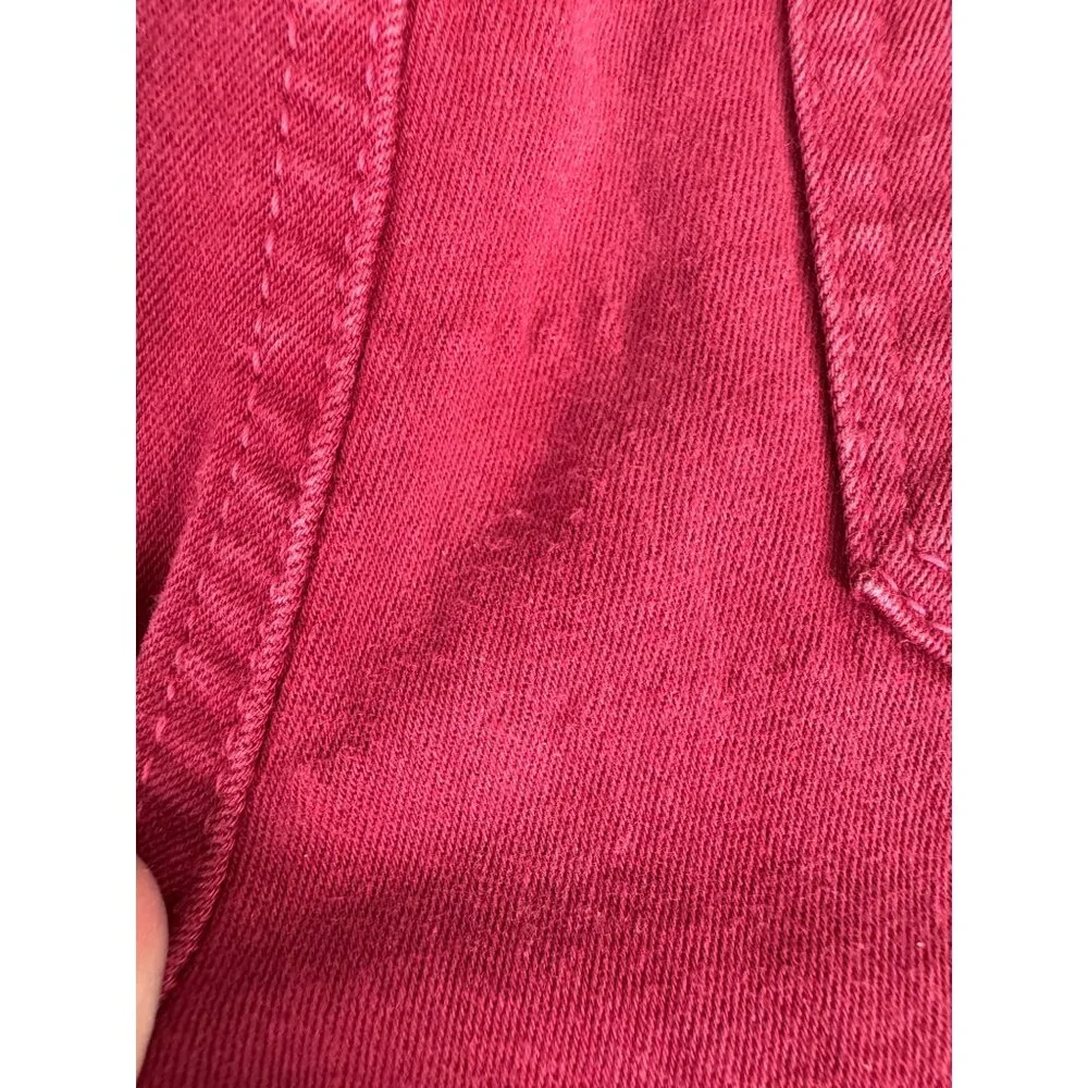 Paige Verdugo Ultra Skinny Womens 25 Red Jeans Comfort Office Cotton/Elastane - Picture 13 of 16